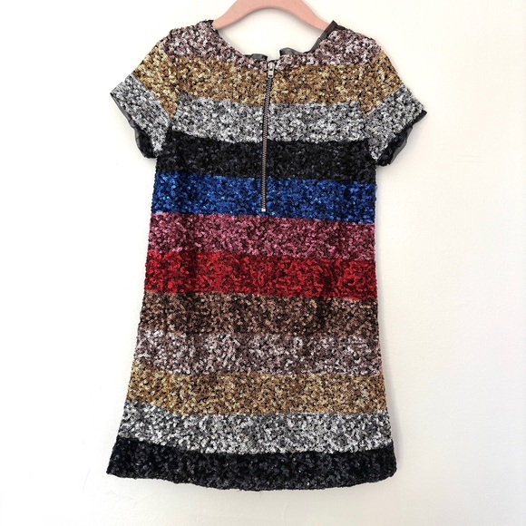 GAP Sequin Crazy Stripe Dress Multicolor - Picture 6 of 8